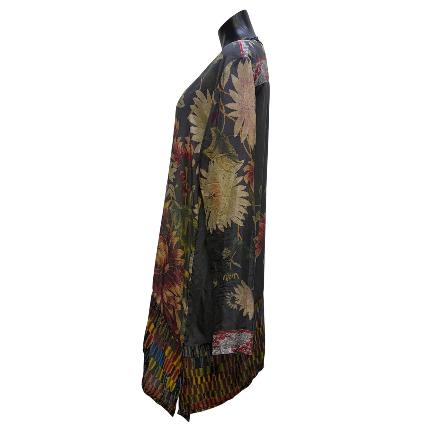 Johnny Was Floral Print Tunic Blouse Multicolor XL