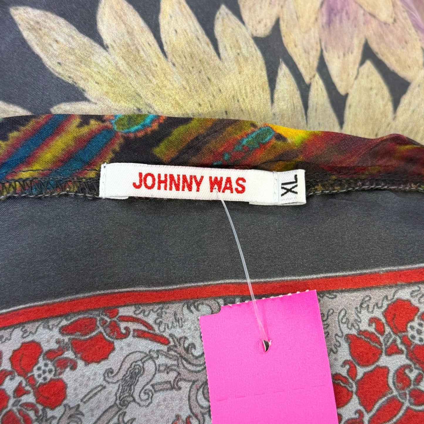 Johnny Was Floral Print Tunic Blouse Multicolor XL