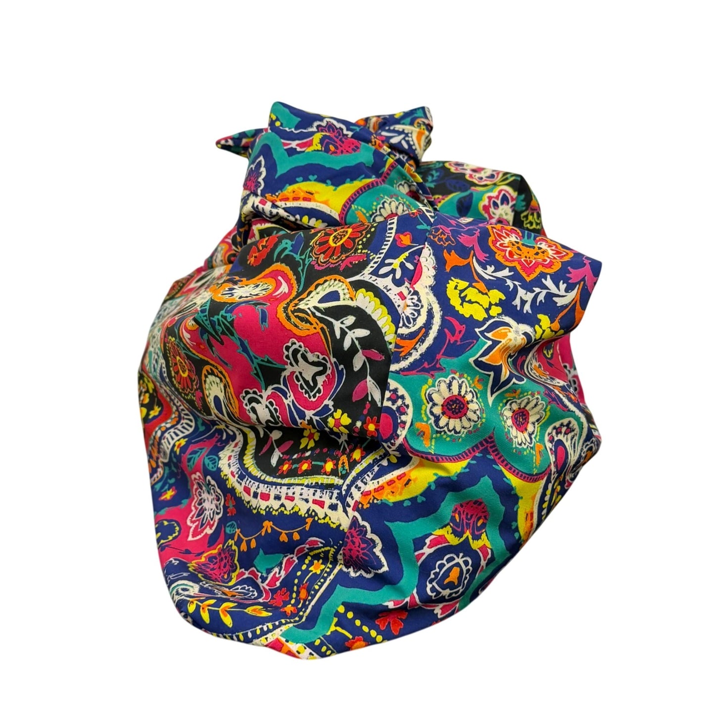 Johnny Was Fabric Hobo Bag Multicolor Paisley Pattern Boho Style Lightweight & Spacious