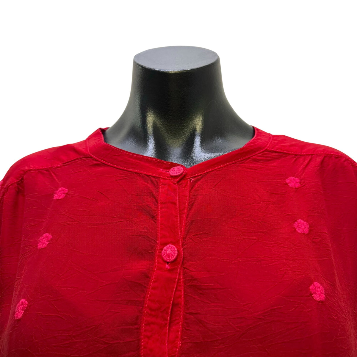 Johnny Was Embroidered Red Tunic Blouse 1X