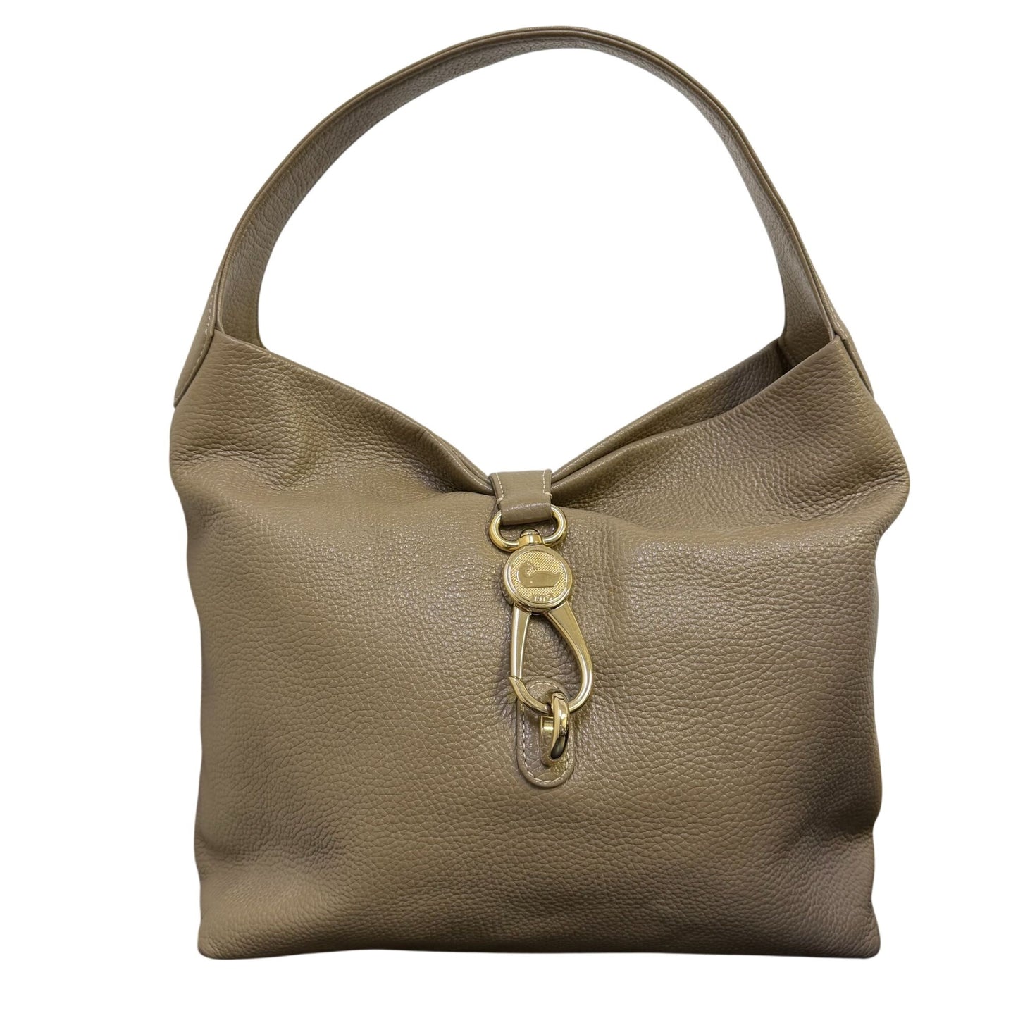 Dooney & Bourke Pebbled Leather Taupe Hobo Bag