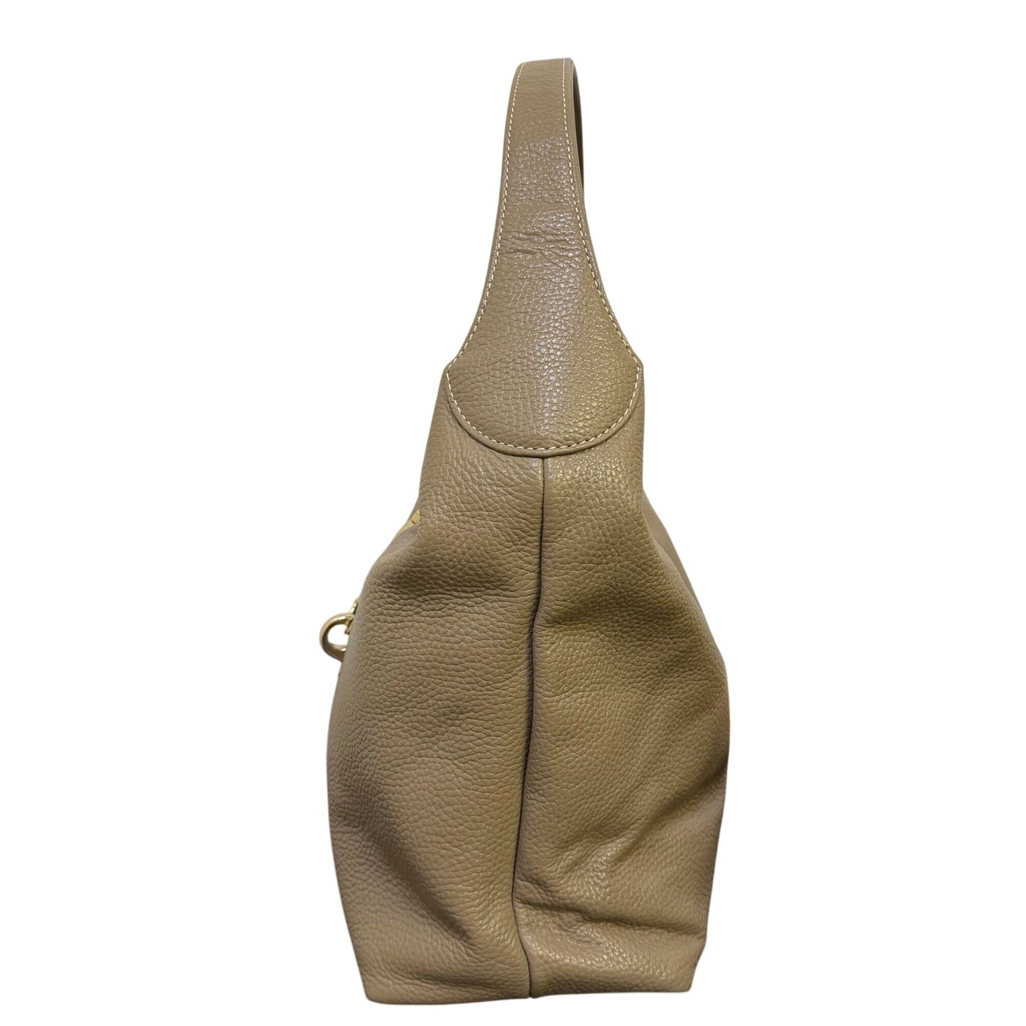 Dooney & Bourke Pebbled Leather Taupe Hobo Bag