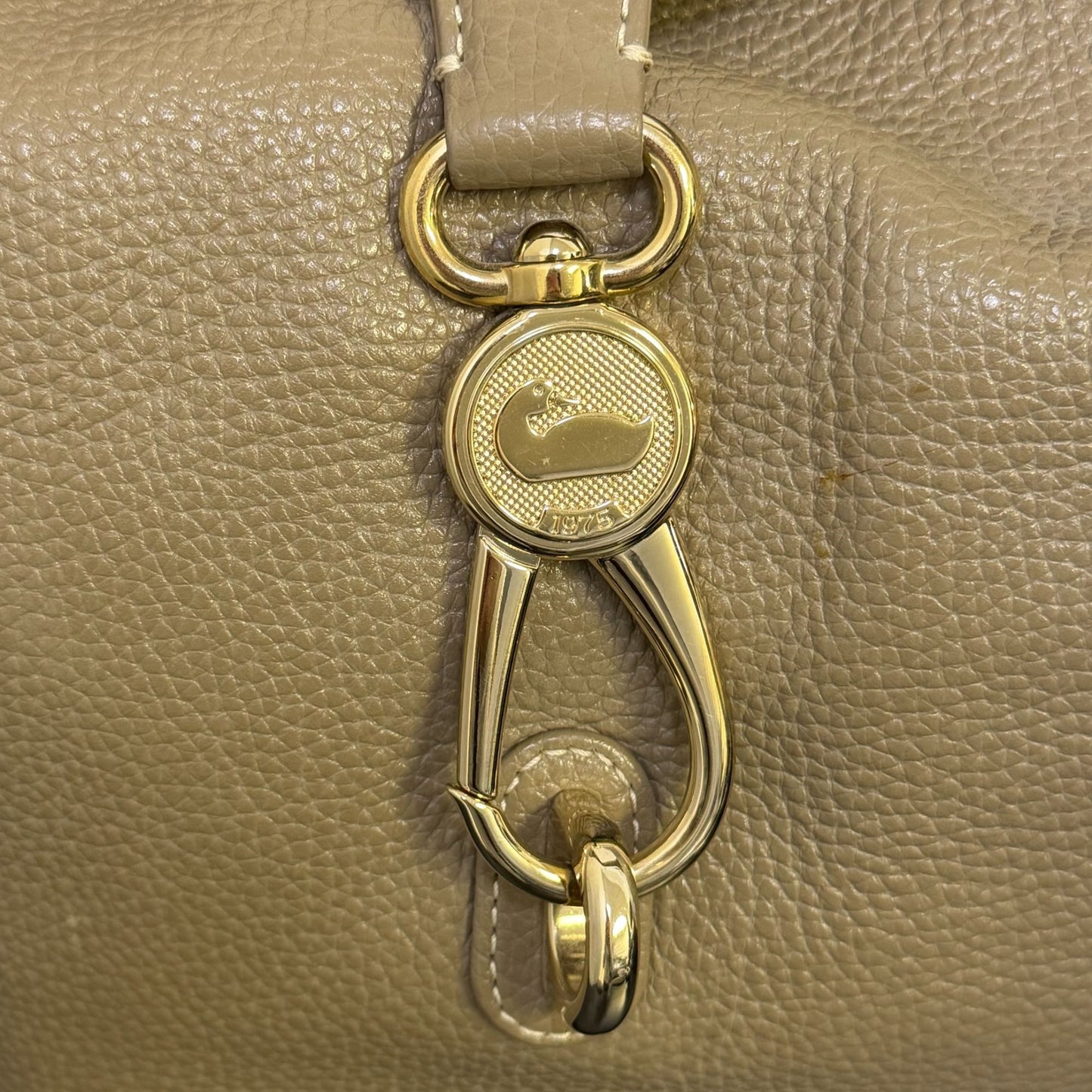 Dooney & Bourke Pebbled Leather Taupe Hobo Bag