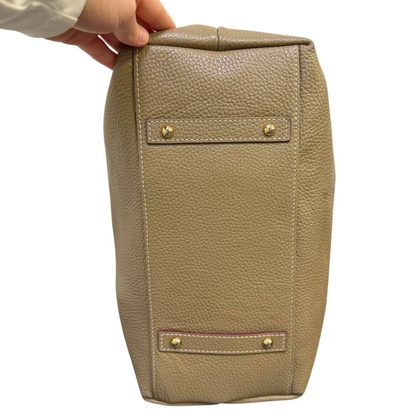 Dooney & Bourke Pebbled Leather Taupe Hobo Bag