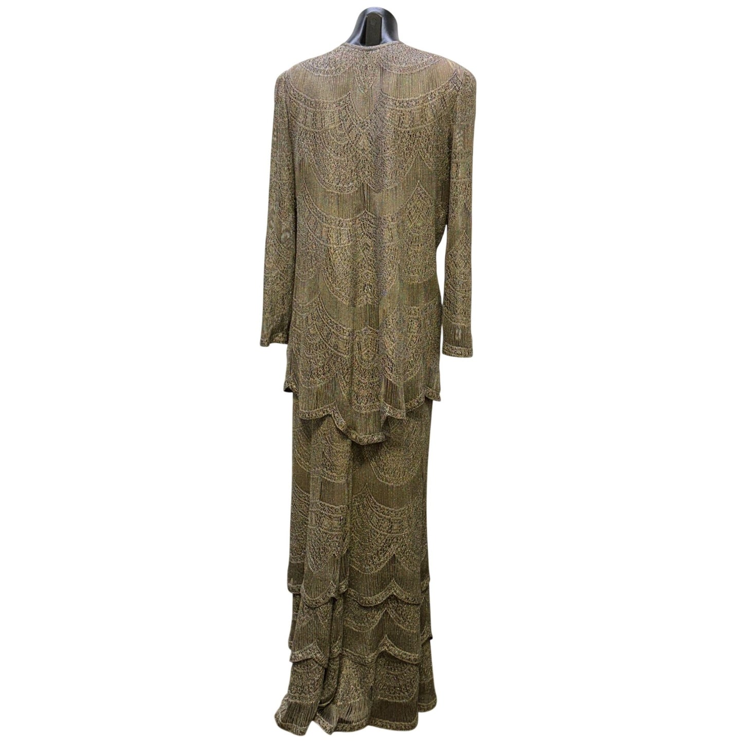 T Carolyn 3Pc Bronze Skirt Tank & Jacket Set XL