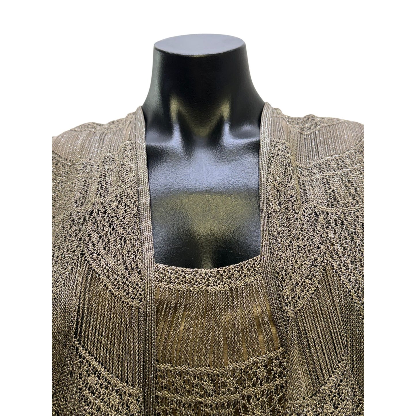 T Carolyn 3Pc Bronze Skirt Tank & Jacket Set XL