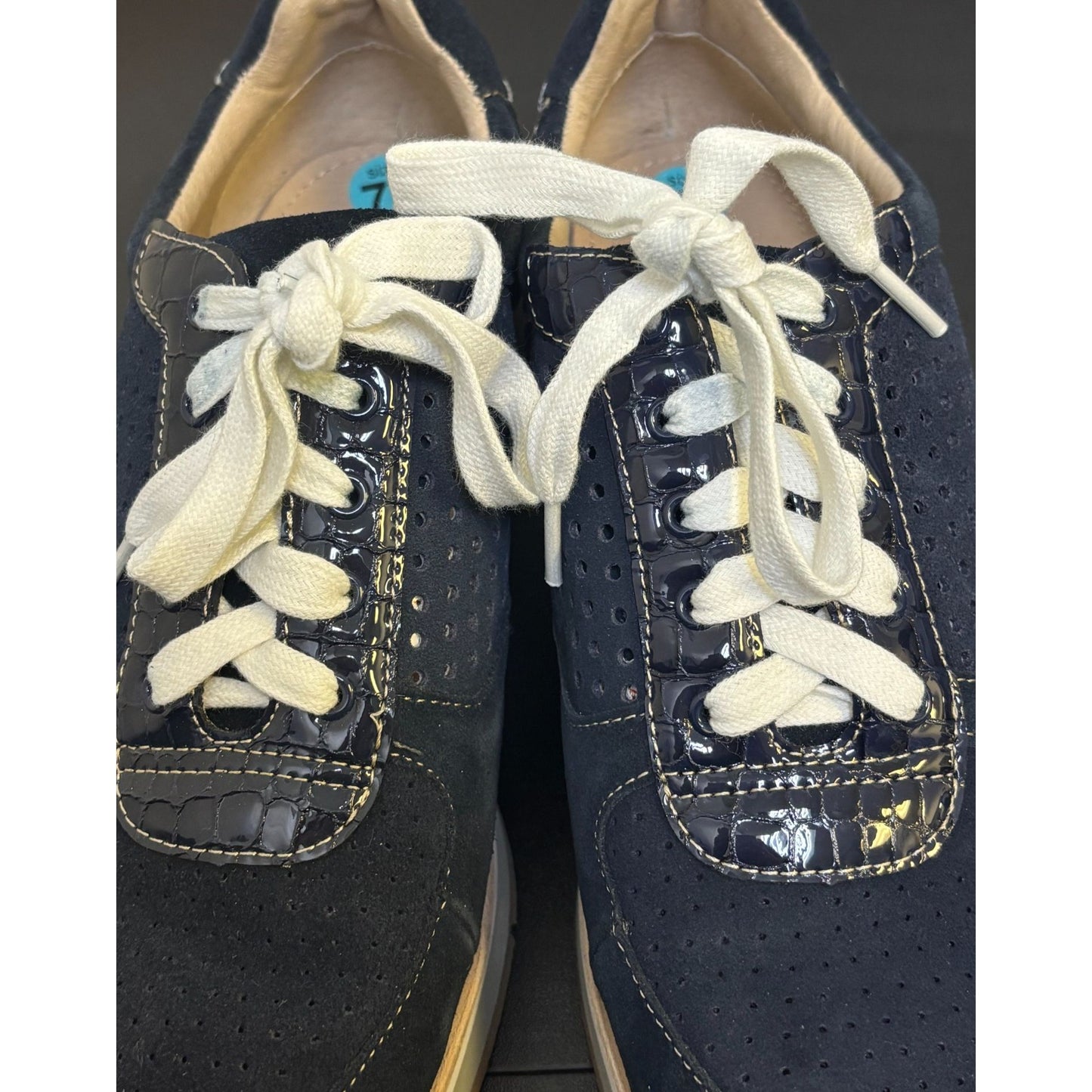 Donald J Pliner Navy Sneakers Size 7.5