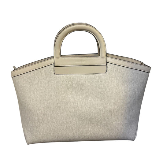 Halston Leather Tote Purse Bone Color