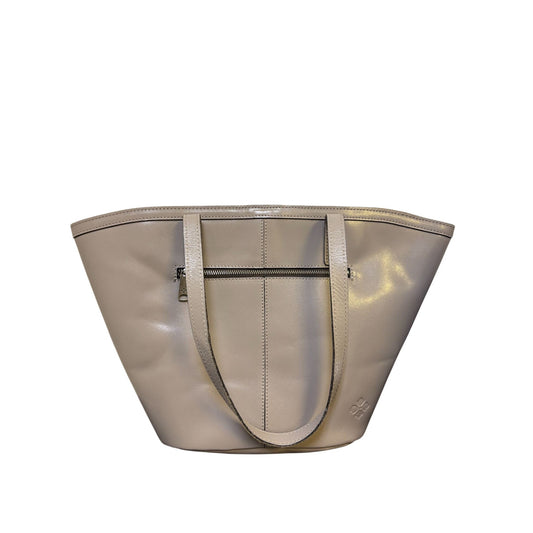 Patricia Nash Leather Embossed Tote Bag Tassel & Zipper Closure