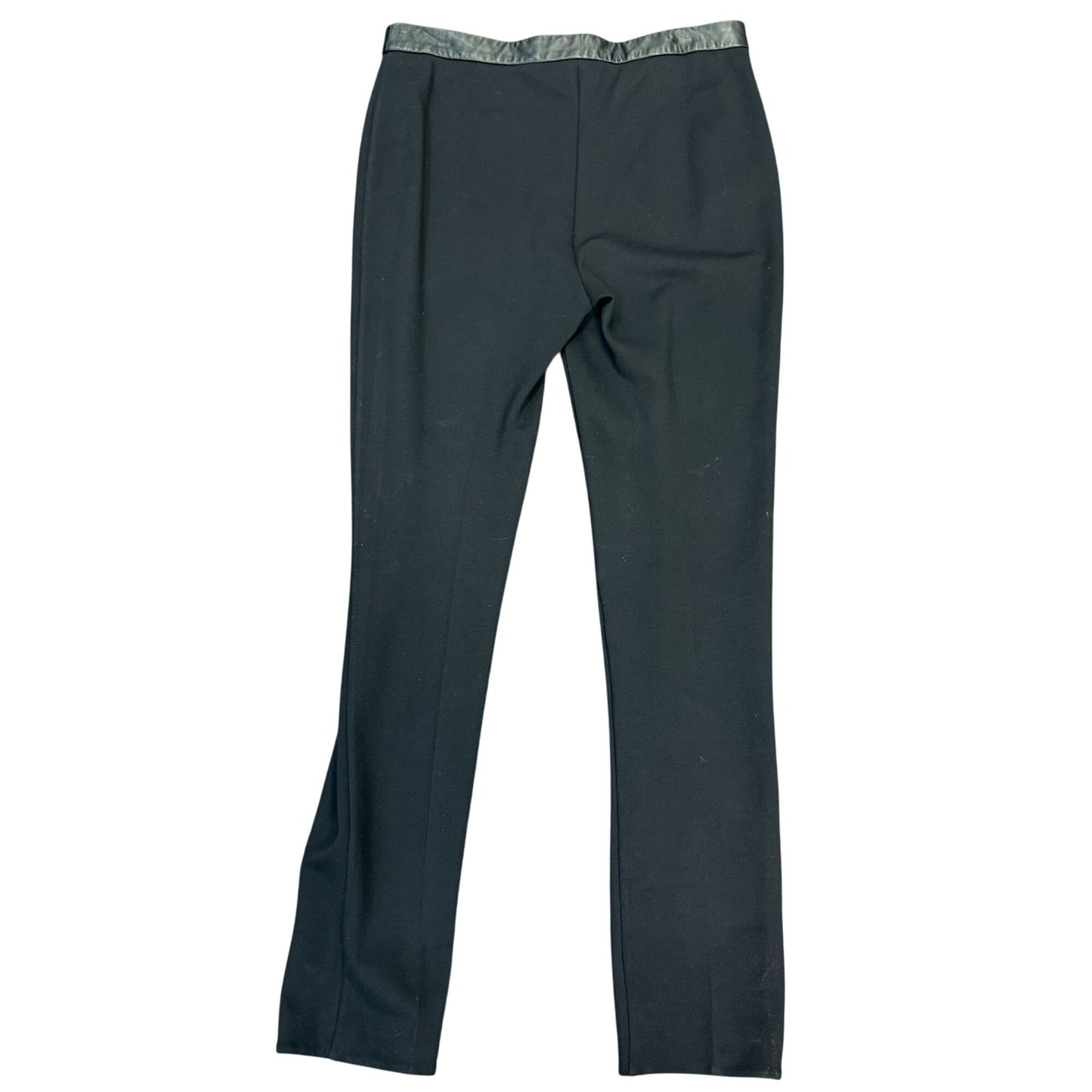 Reiss Black Pants With Faux Leather Accents 8
