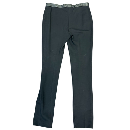 Reiss Black Pants With Faux Leather Accents 8