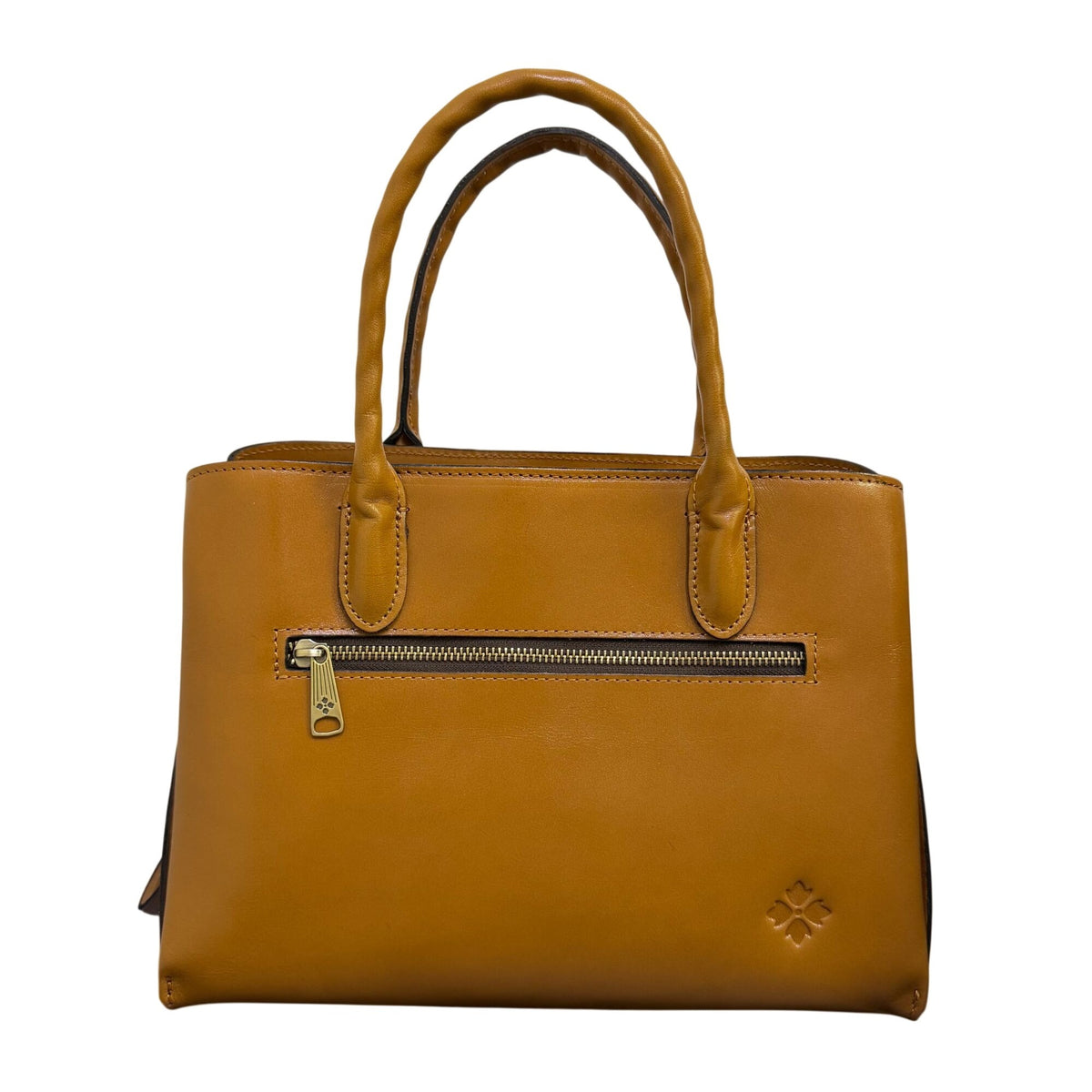 Patricia Nash Embossed Floral Brown Leather Handbag