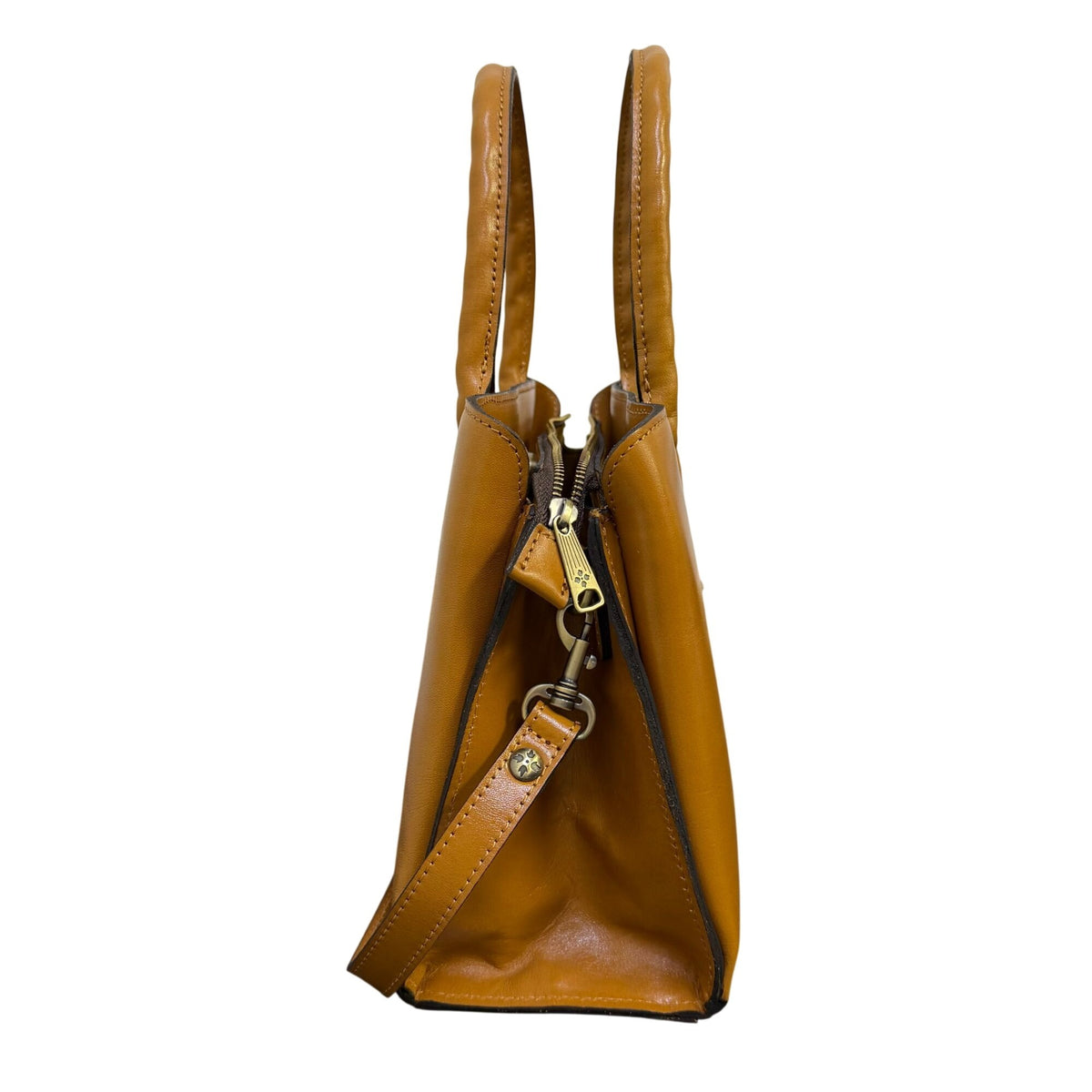 Patricia Nash Embossed Floral Brown Leather Handbag