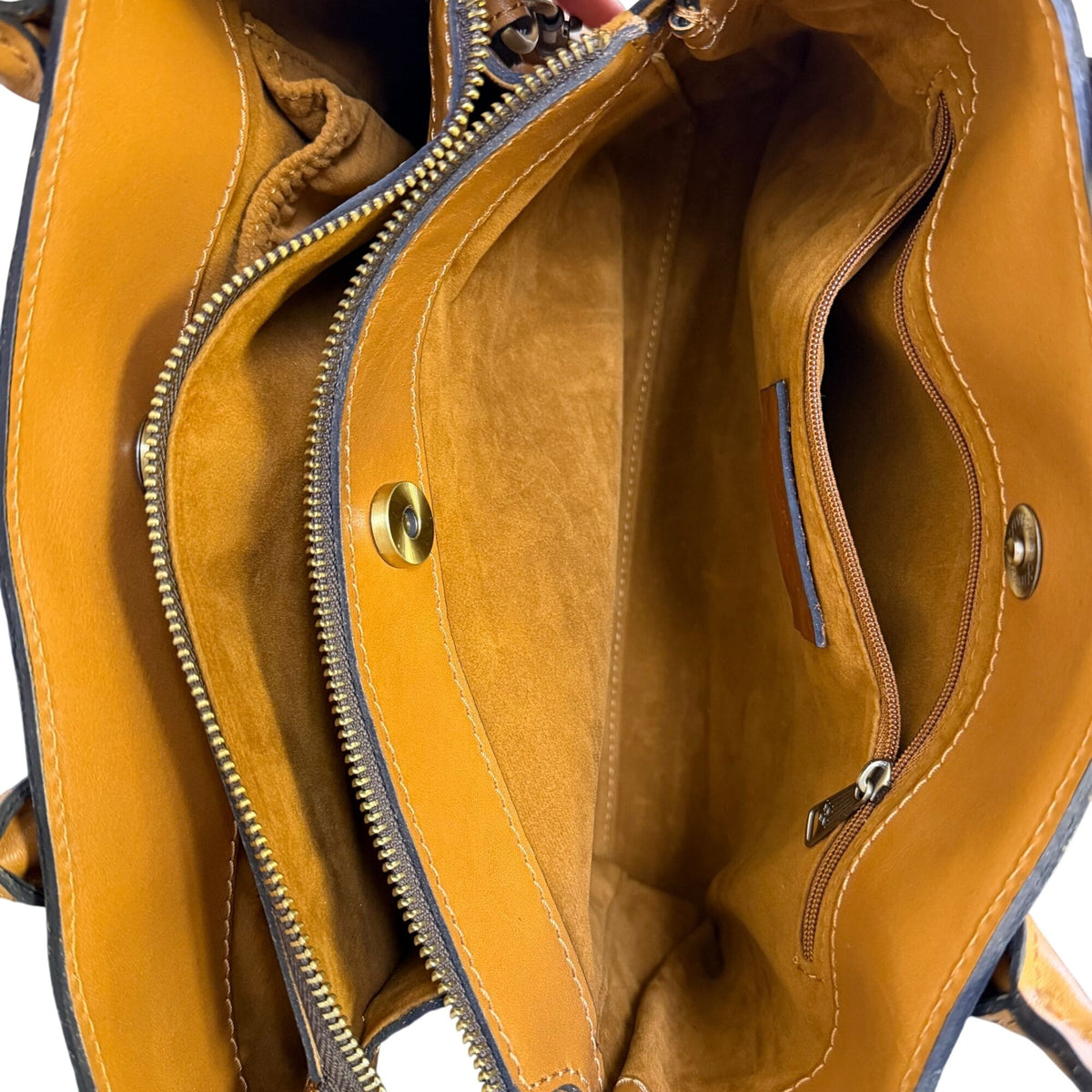 Patricia Nash Embossed Floral Brown Leather Handbag