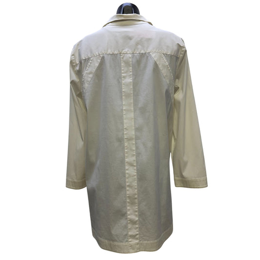 Lafayette 148 New York White Button-Down Blouse L