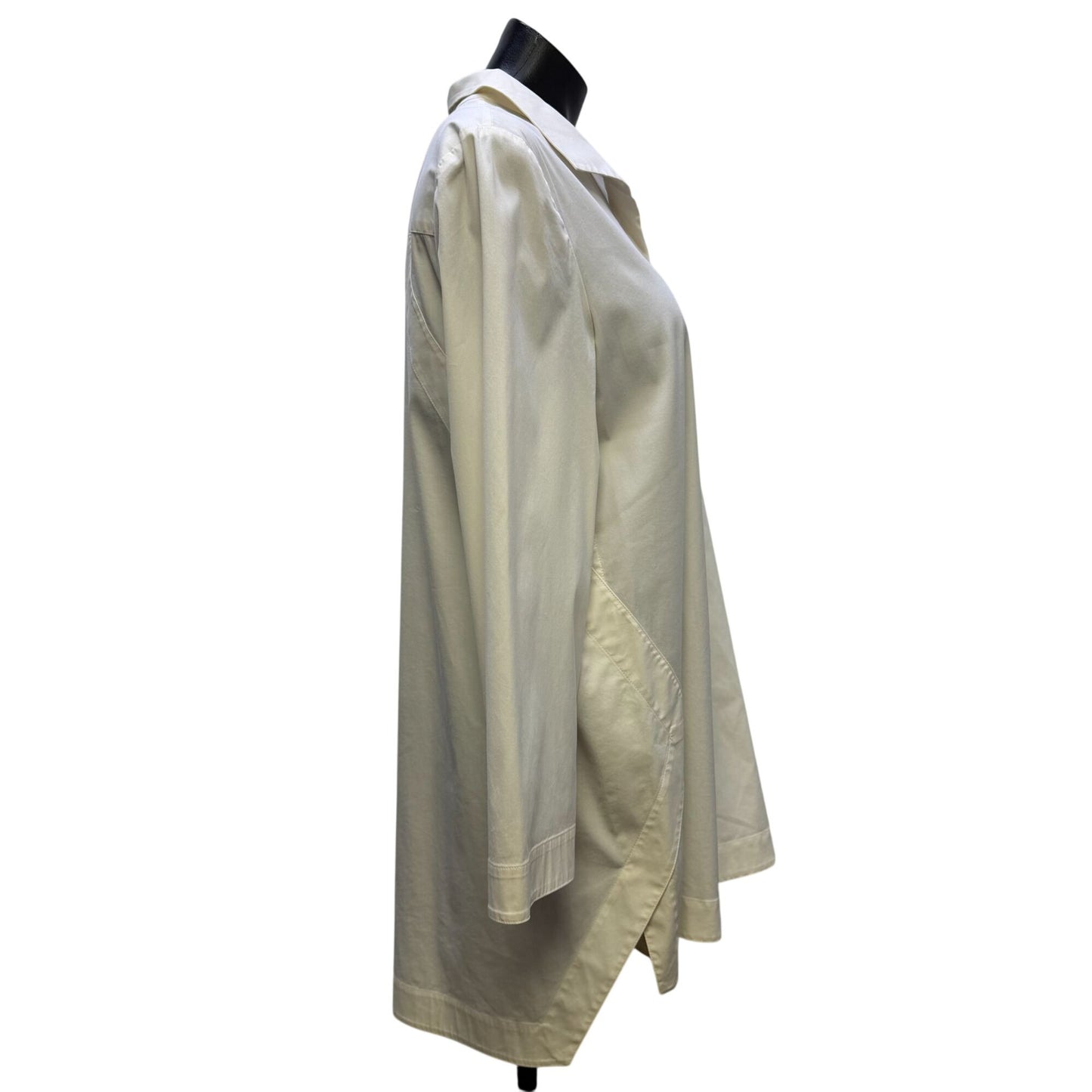 Lafayette 148 New York White Button-Down Blouse L