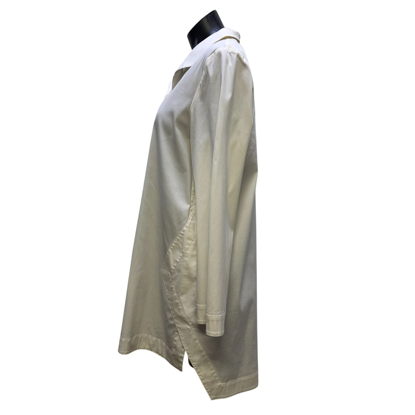 Lafayette 148 New York White Button-Down Blouse L