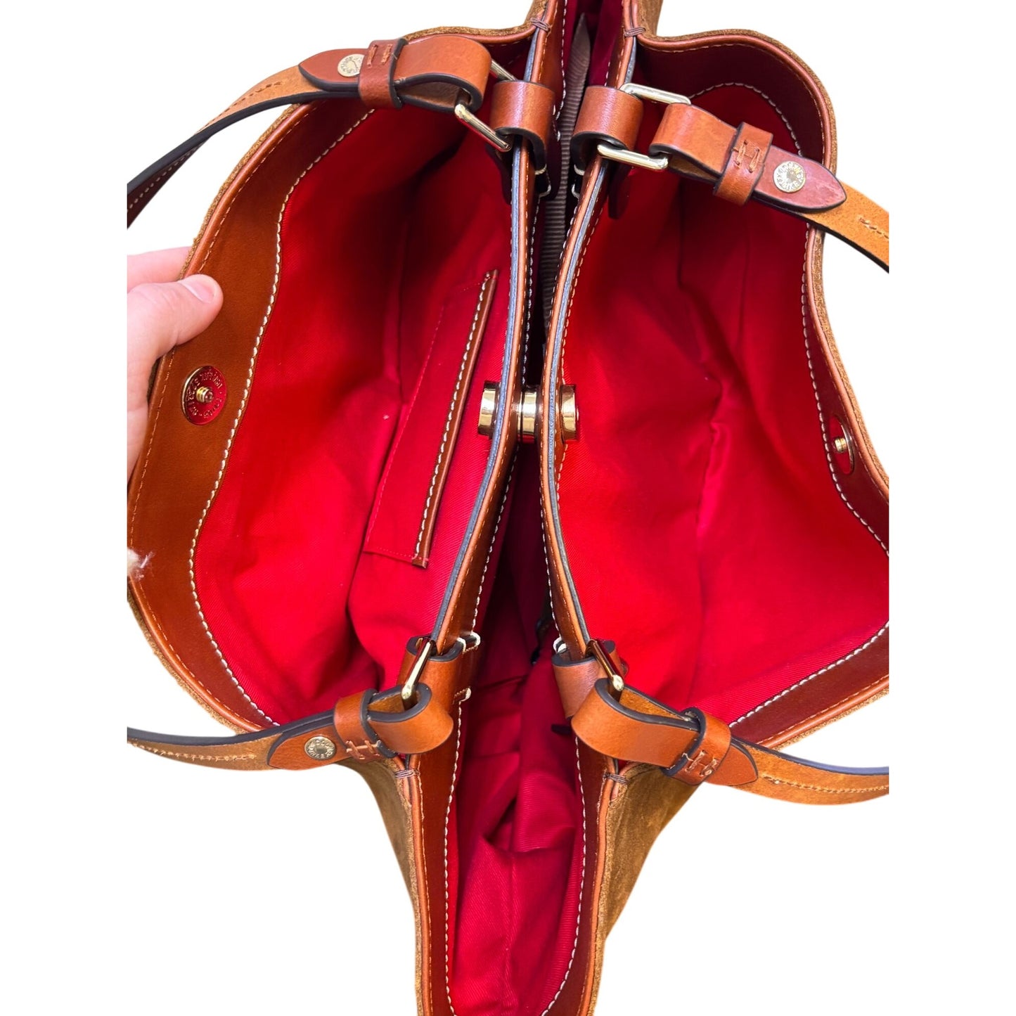 Dooney & Bourke Suede Leather Shoulder Tote Bag