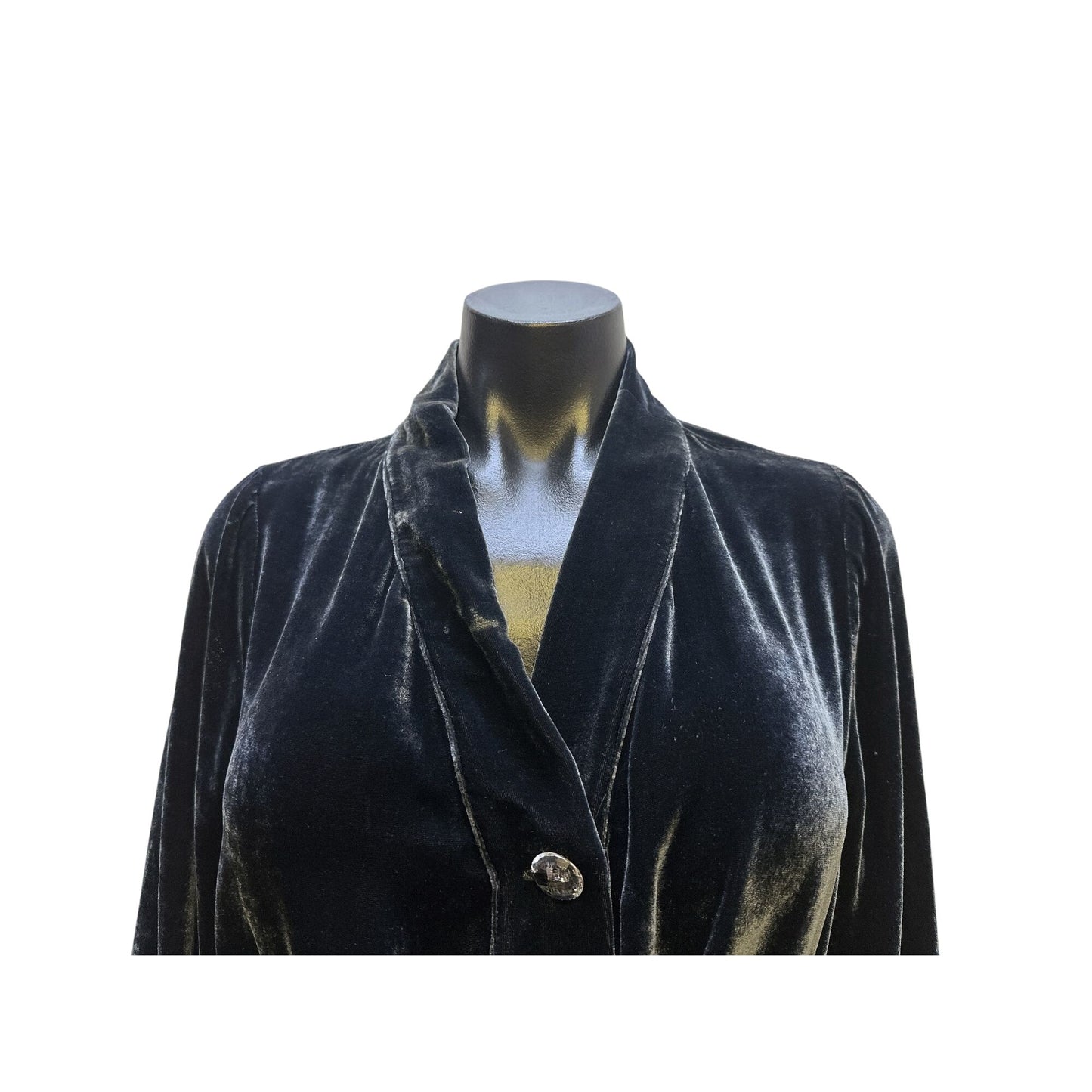 Love And Liberty Blue Velvet Tie-Waist Blazer Jacket w/Pockets Size S