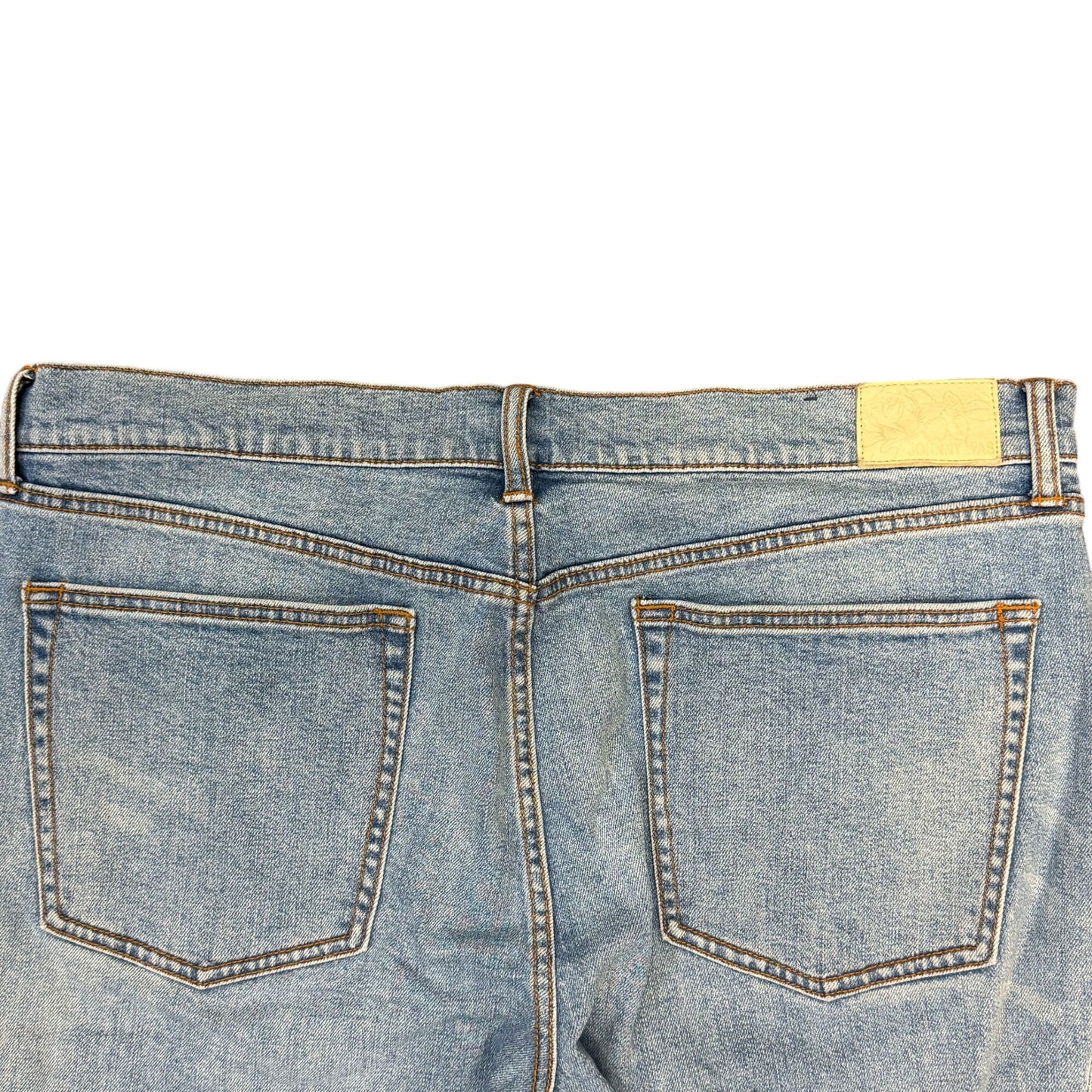 Johnny Was Blue Floral Embroidered Jeans Mid-Rise 16