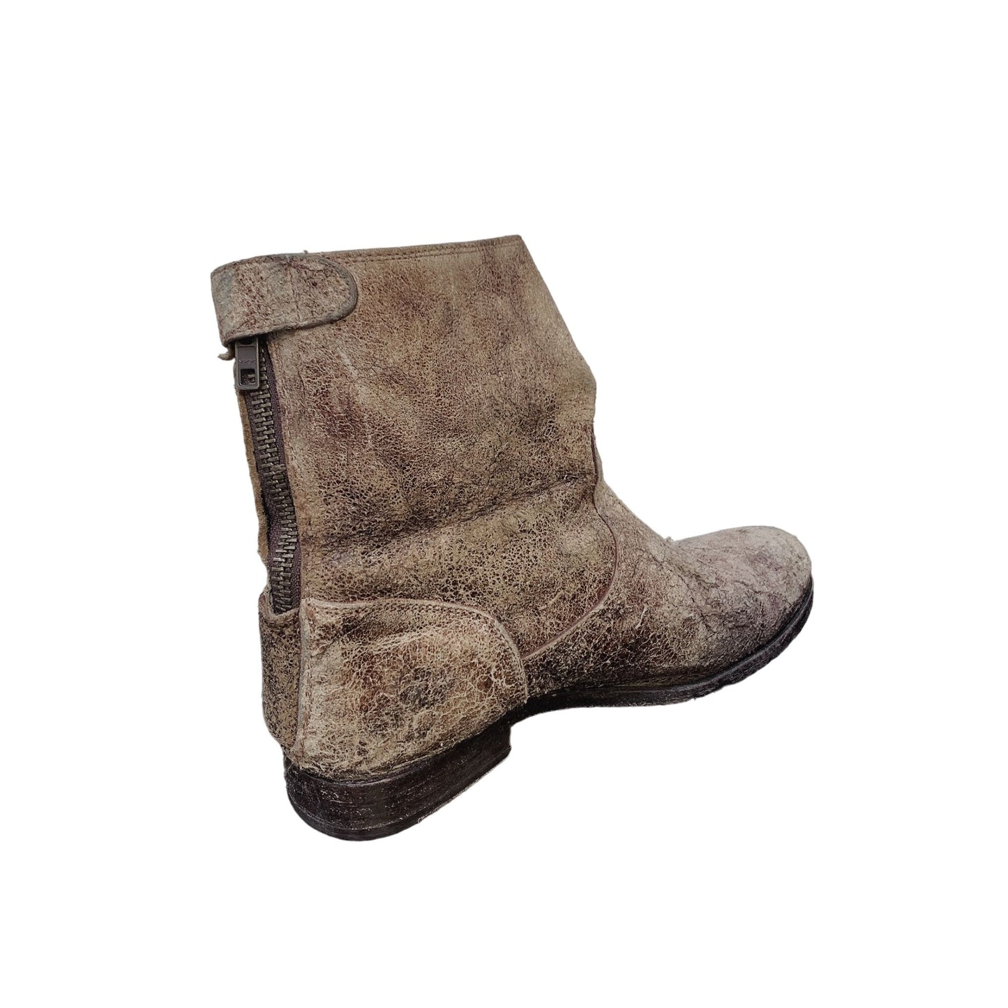 Frye Brown Distressed Ankle Booties Size 7.5