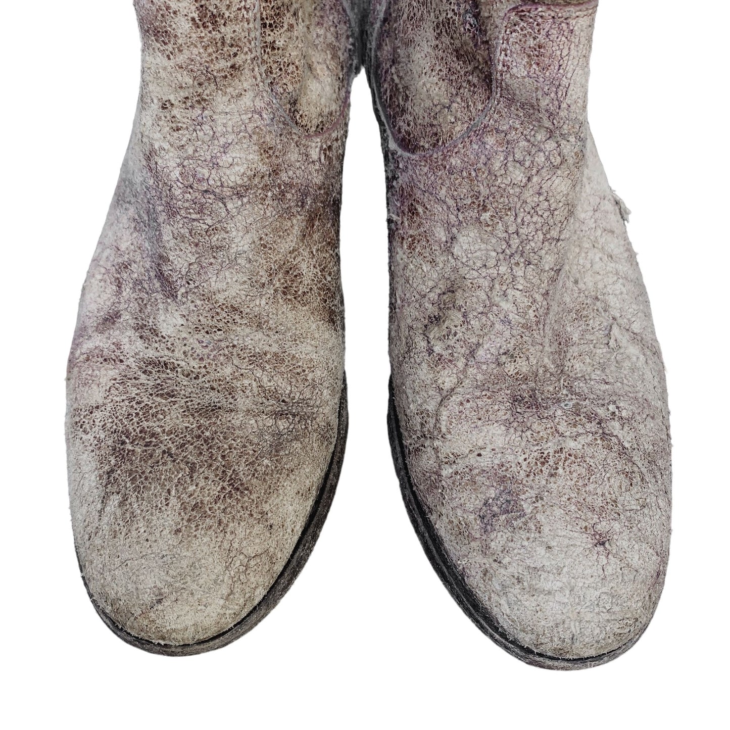 Frye Brown Distressed Ankle Booties Size 7.5