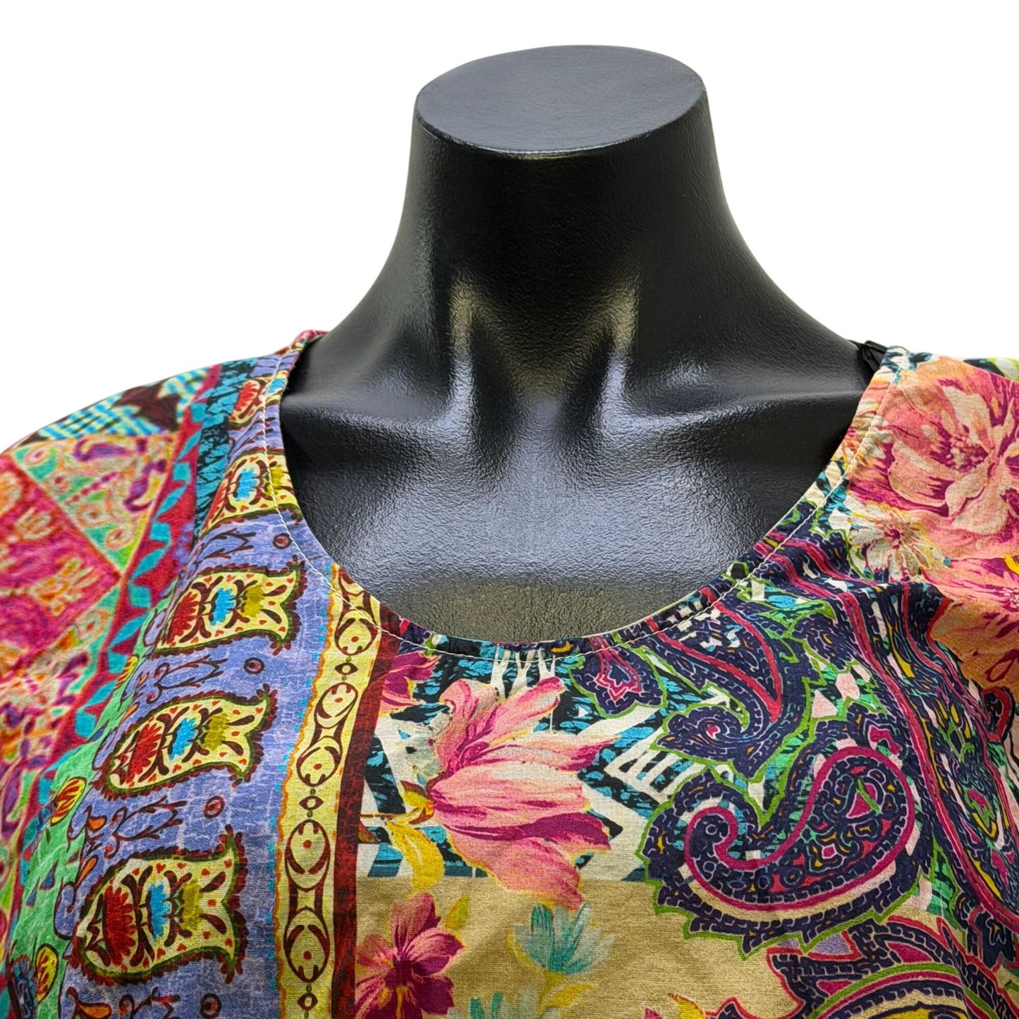 Johnny Was Floral Multicolor Print Blouse XL