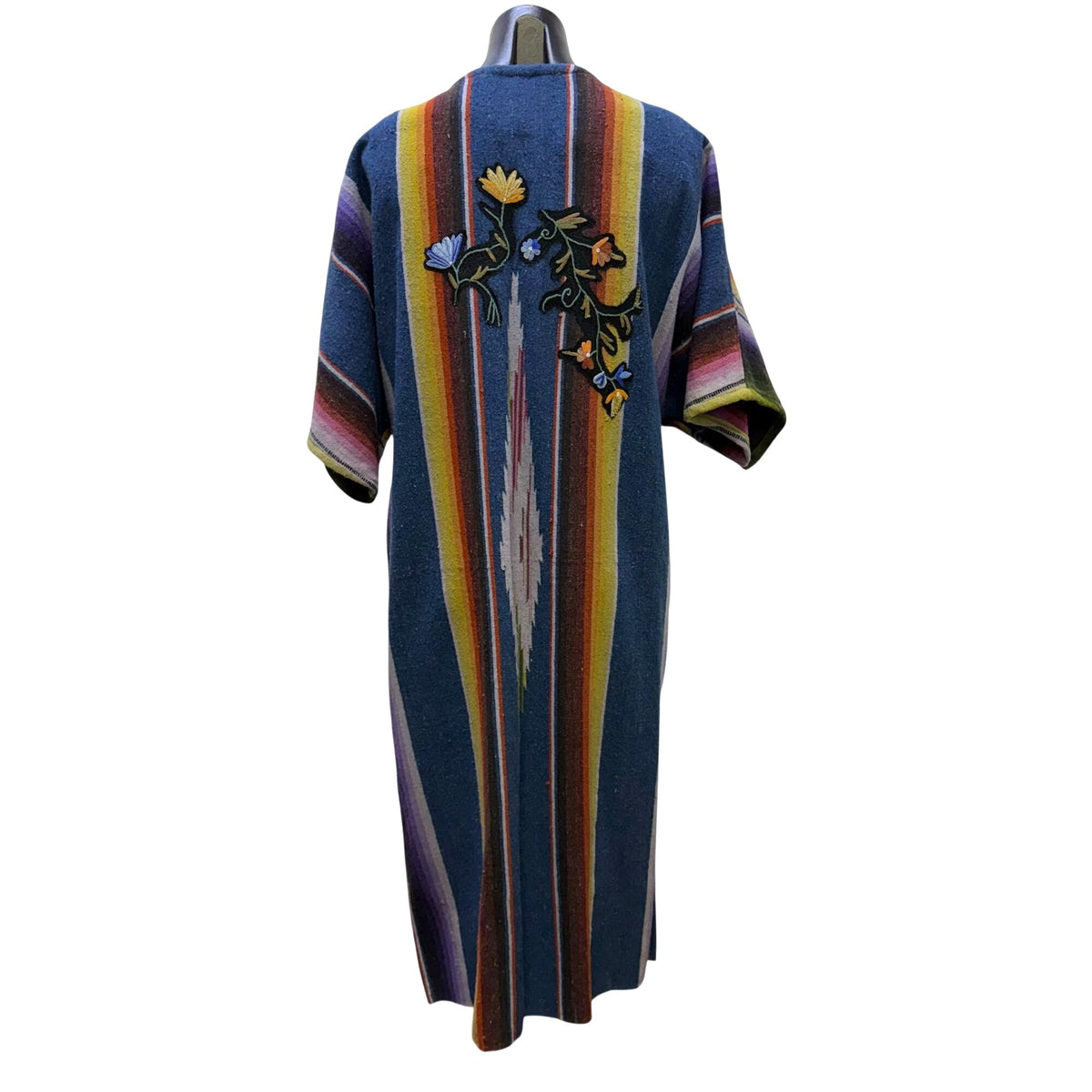 Karen Wilkinson Santa Fe Striped Duster Multicolor Cardigan M