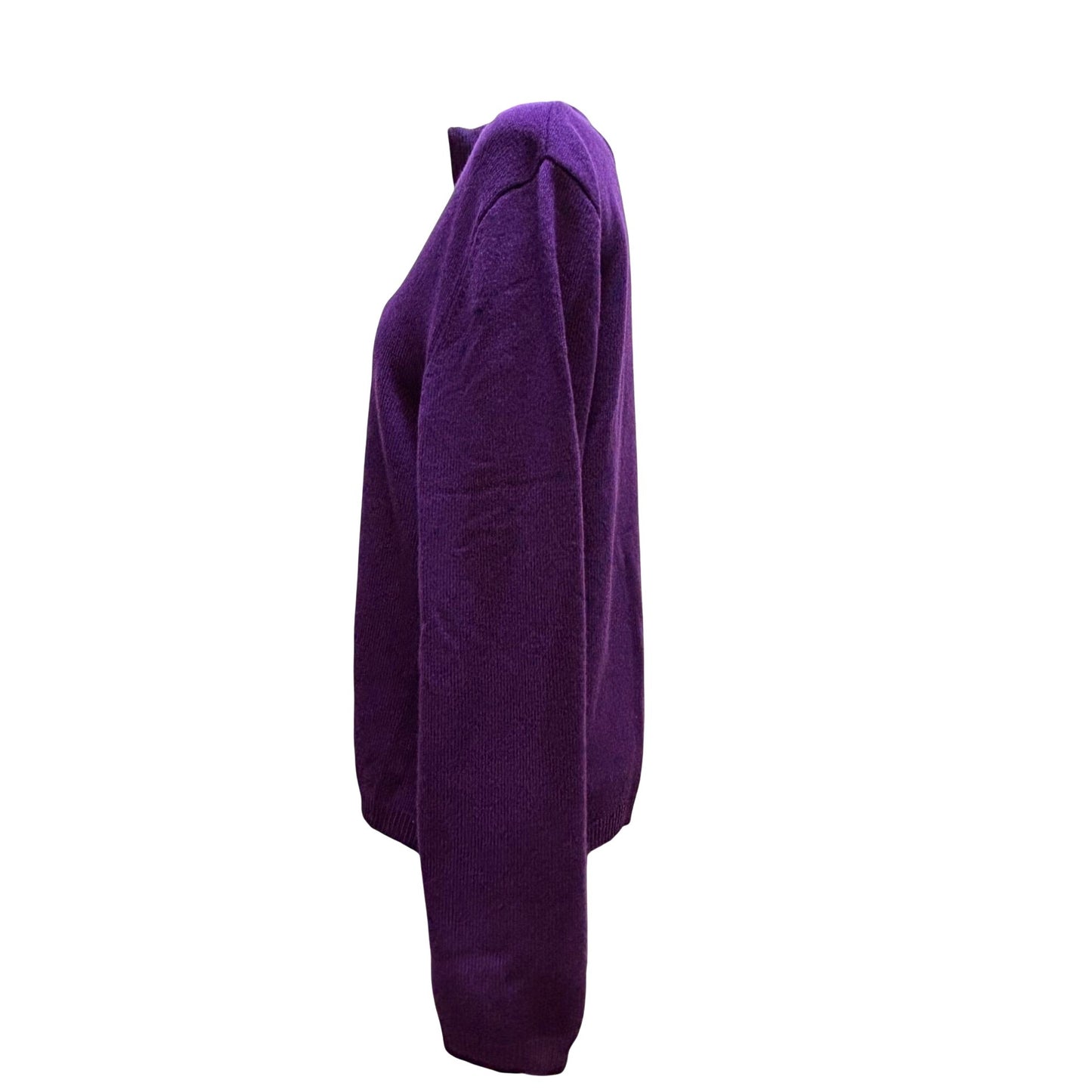 St. John Sport Cashmere Purple Zip Sweater XL