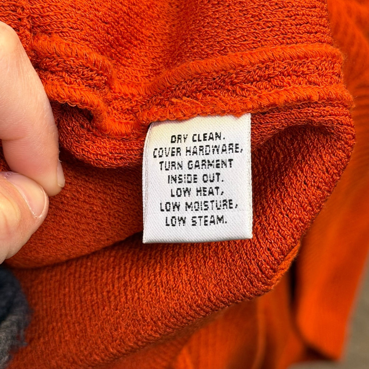 St. John Knit Jacket Deep Orange Open Front Long Sleeve 8