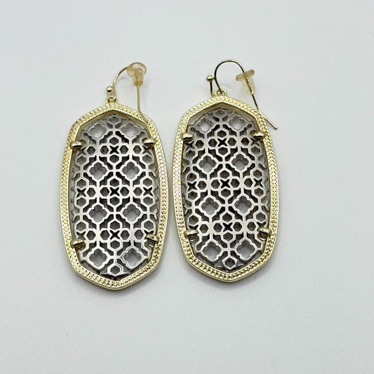 Kendra Scott Elle Drop Earrings In Gold Filigree Design
