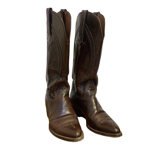 Lucchese Women's Brown Leather Western Boots 6