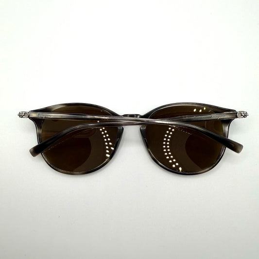 Salvatore Ferragamo Round Brown Gradient Sunglasses With Case & Box