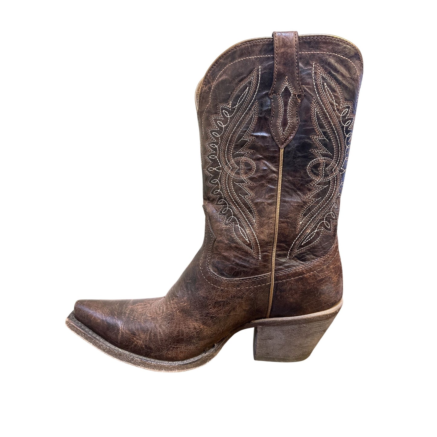 Ariat Vintage Womens Western Cowboy Boots Brown Leather Embroidered Design