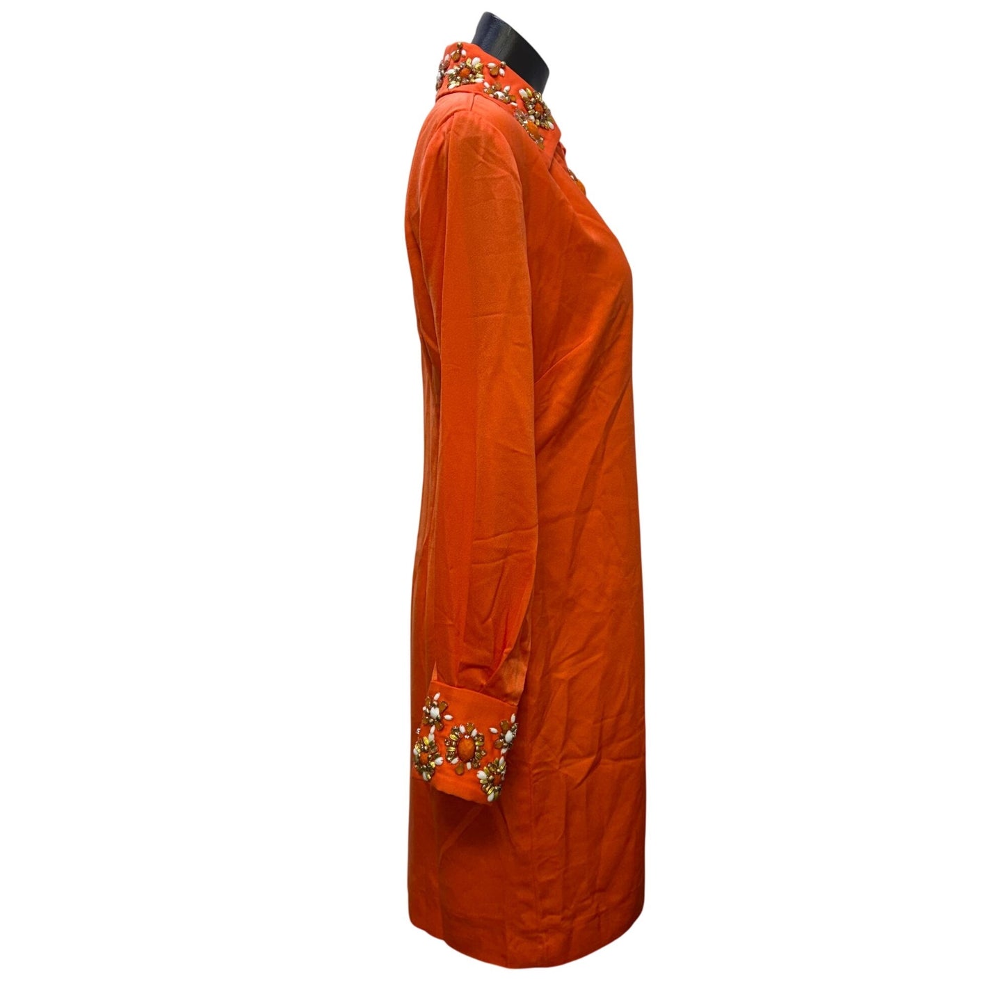 NWT Boston Proper Embellished Orange Long Sleeve Dress Size 12