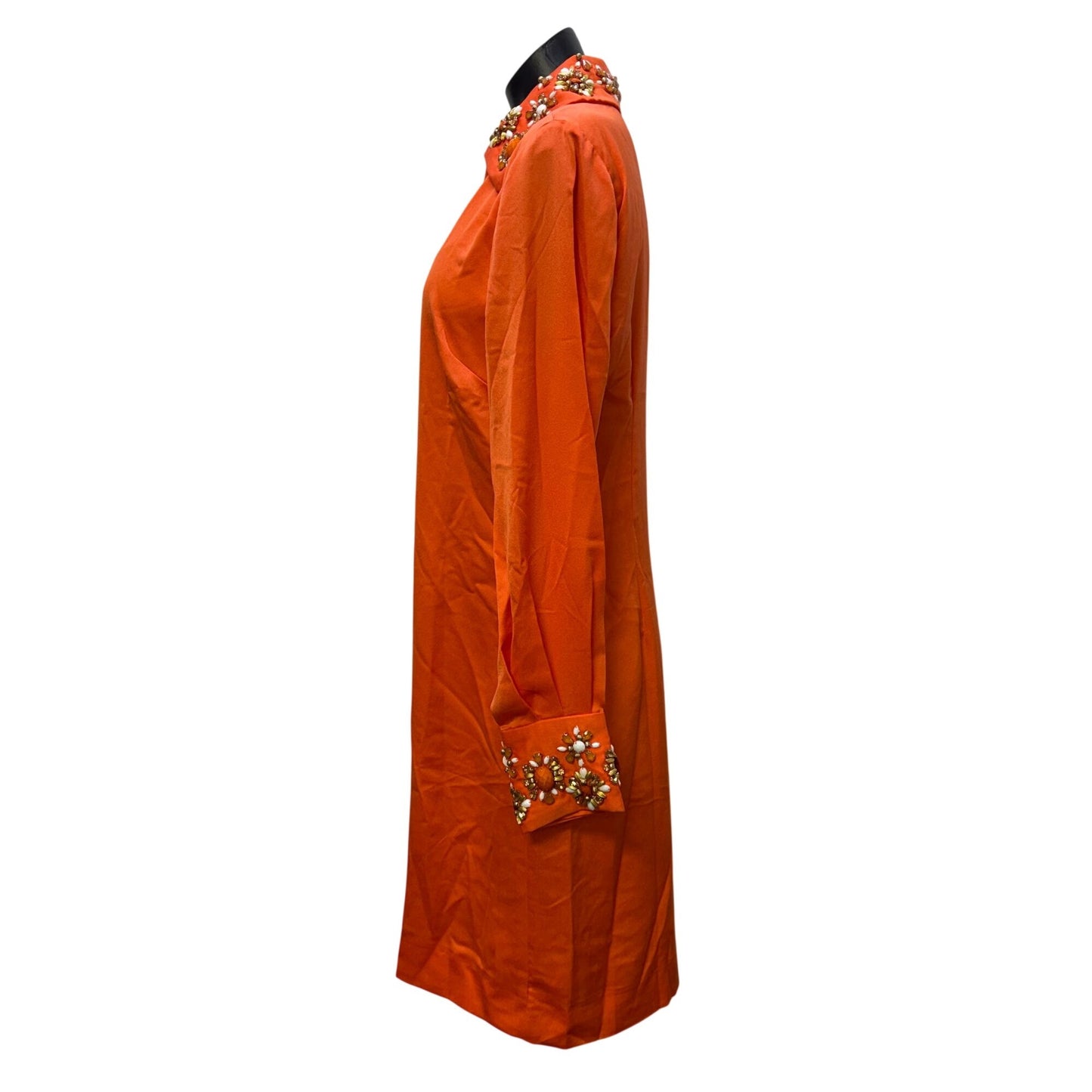NWT Boston Proper Embellished Orange Long Sleeve Dress Size 12