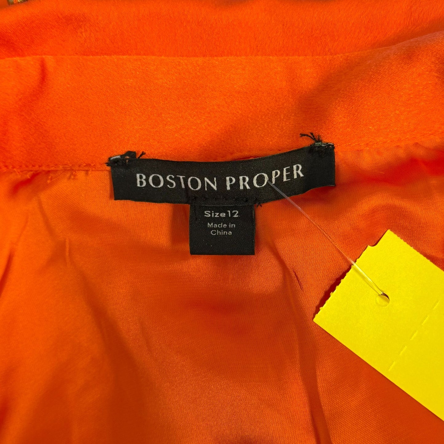 NWT Boston Proper Embellished Orange Long Sleeve Dress Size 12