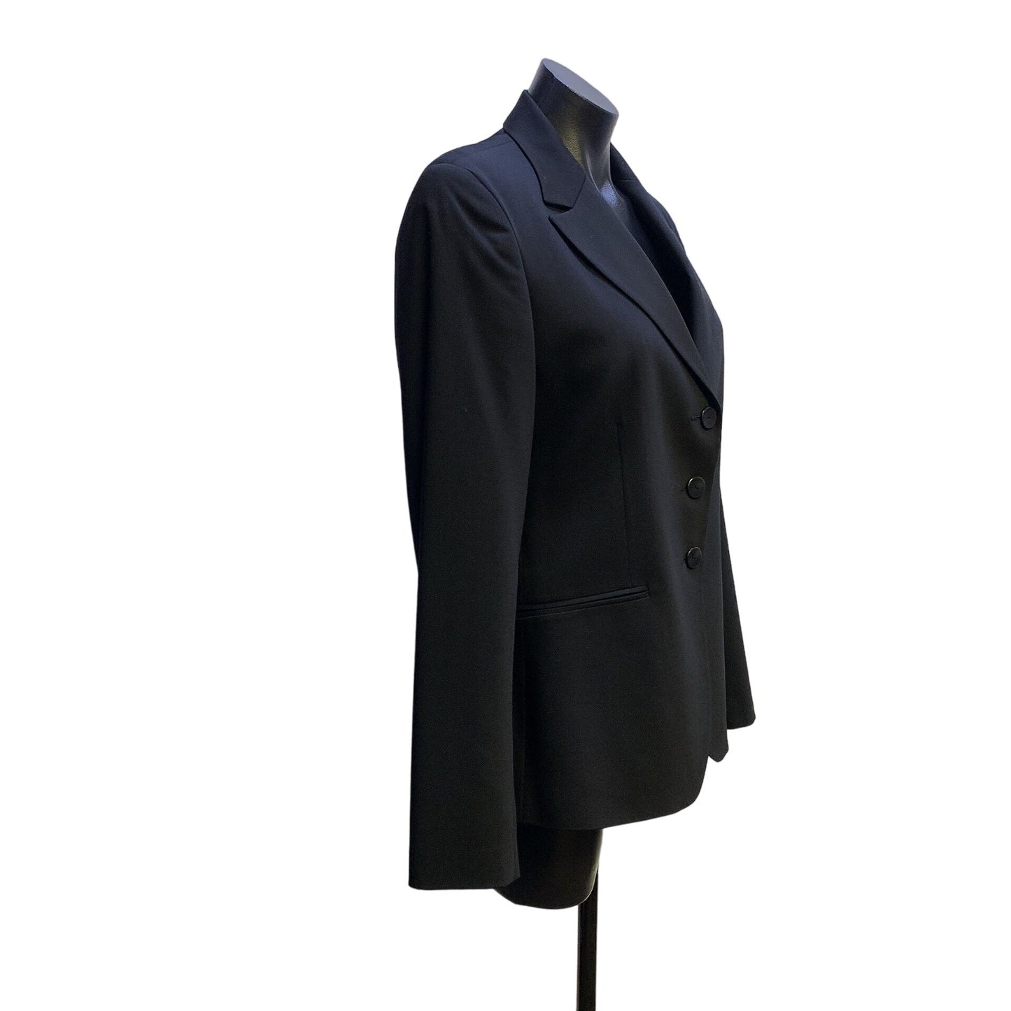 Zanella Black 98% Wool Blazer & Pants Set Size 12