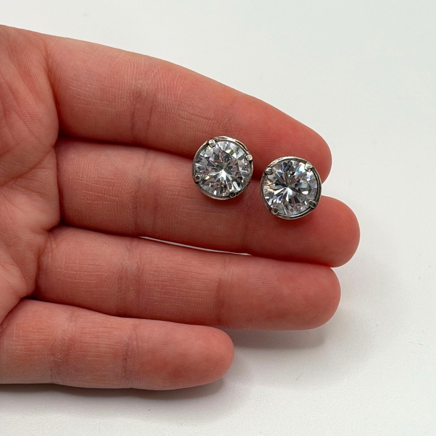 Brighton Brilliance Spectrum Crystal Post Earrings Silver-Tone
