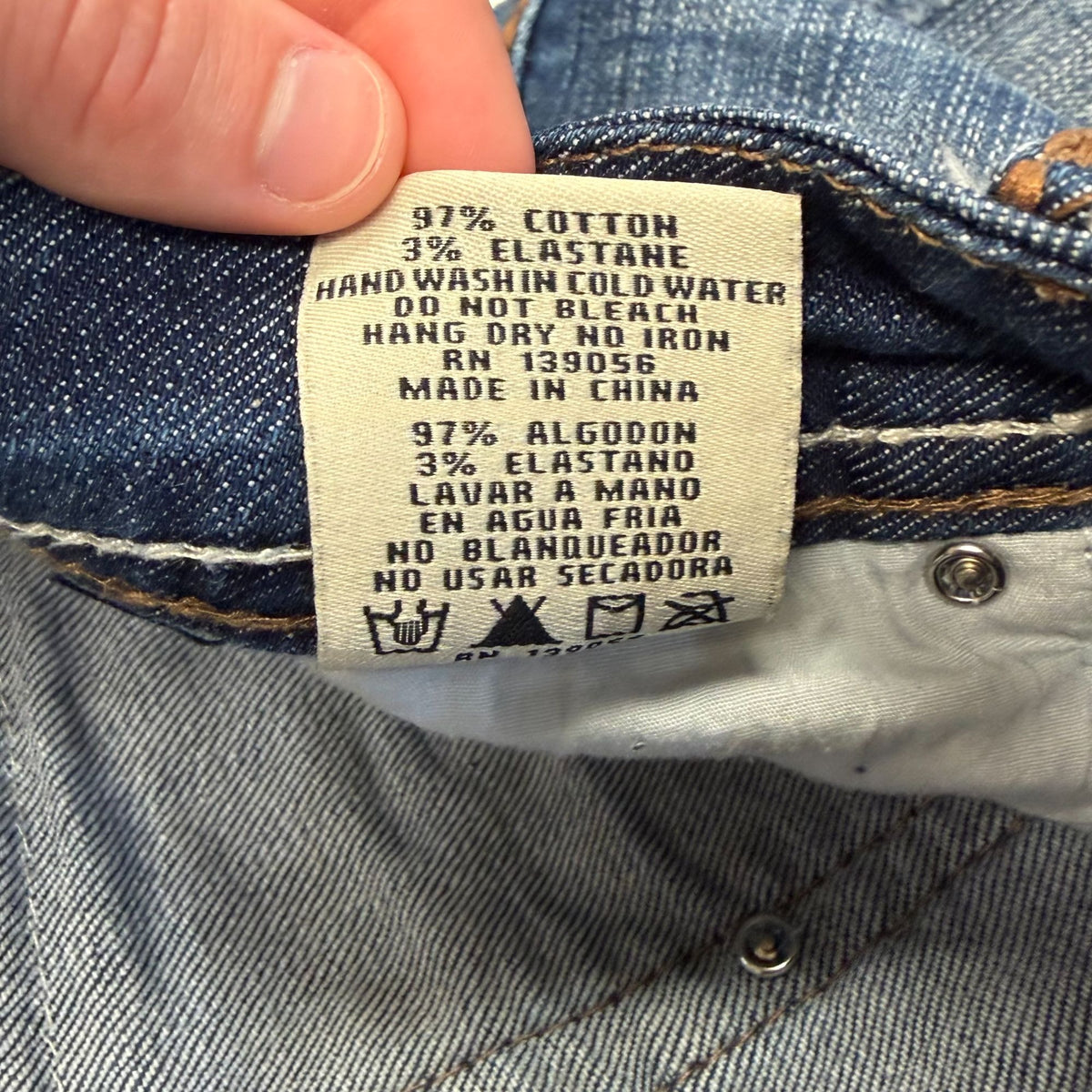 Grace In LA Blue Embellished Bootcut Jeans Size 4/27