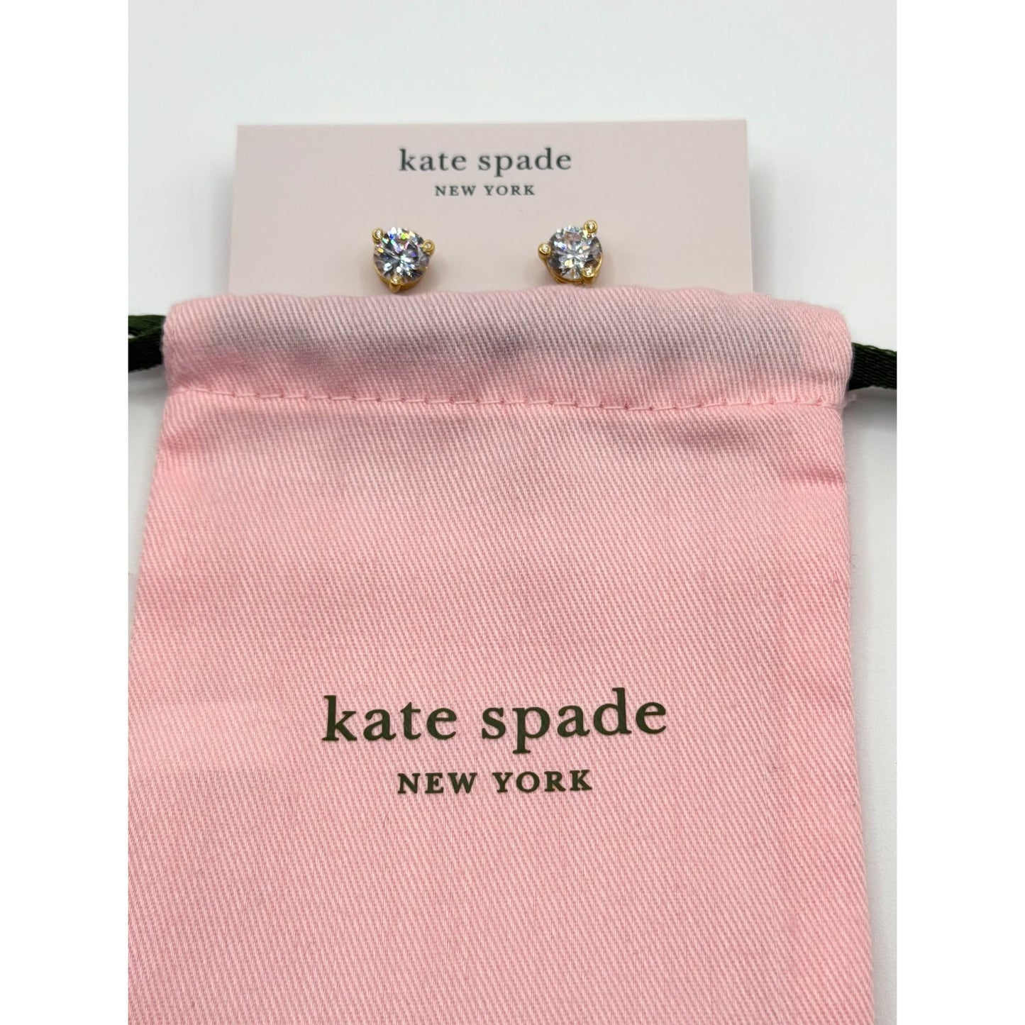 Kate Spade Rise & Shine Stud Earrings Set Of 2 Gold With Crystal & Pearl Details