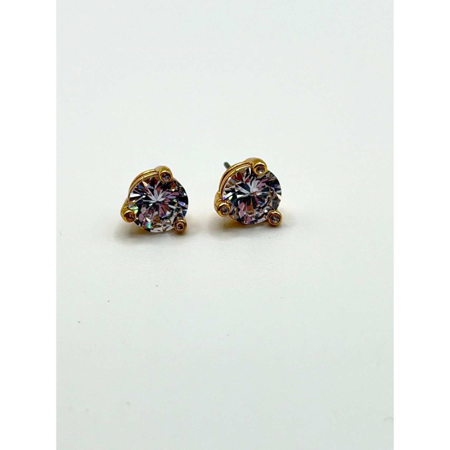 Kate Spade Rise & Shine Stud Earrings Set Of 2 Gold With Crystal & Pearl Details