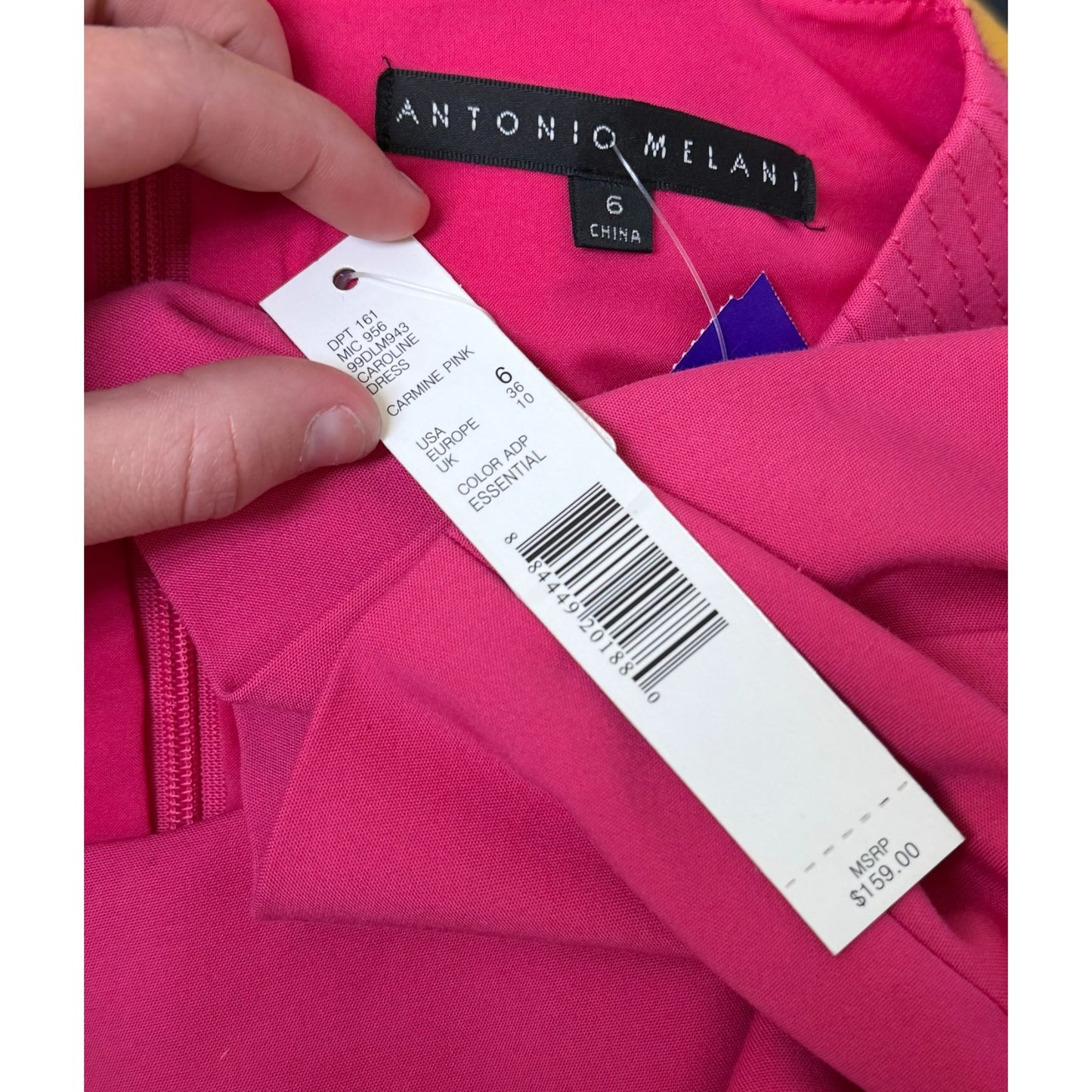 NWT Antonio Melani Carmine Pink Knit Sheath Dress Short Sleeve Size 6