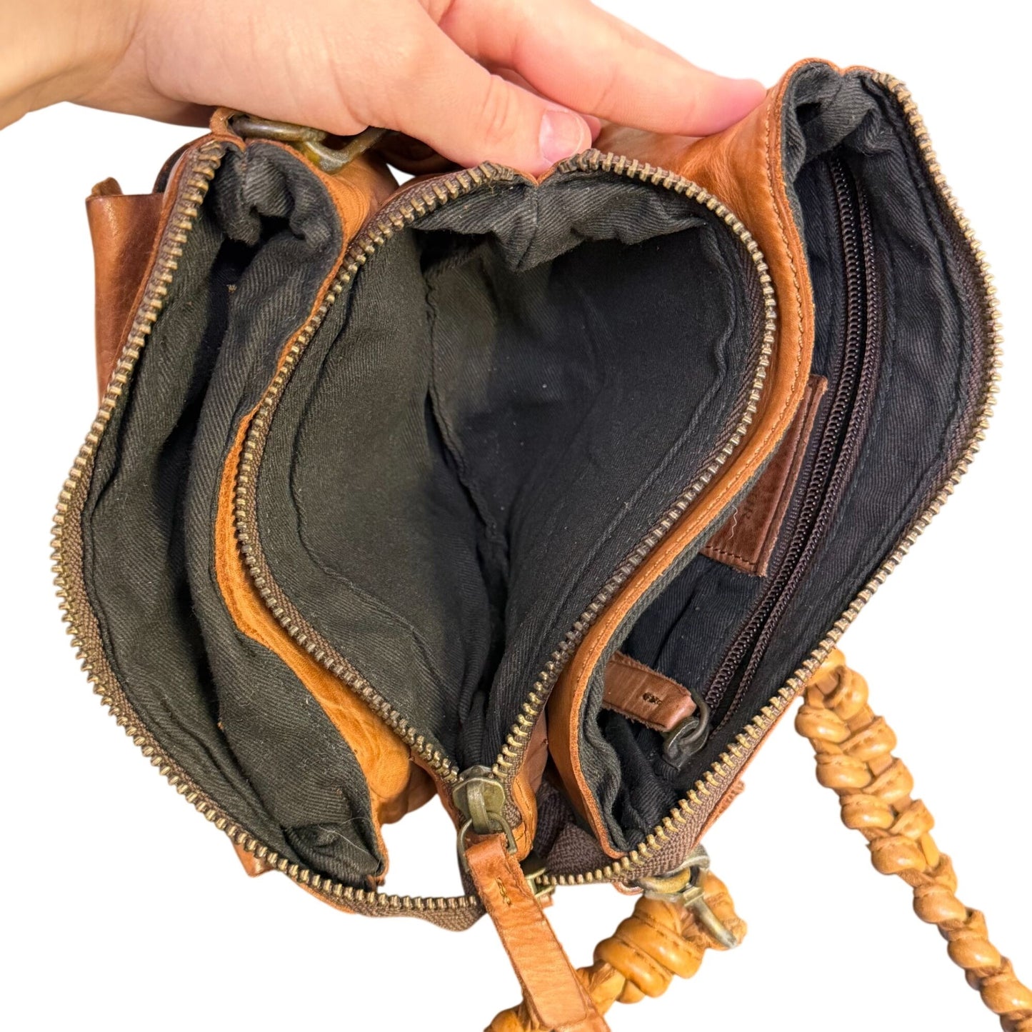Harbour 2nd Brown Leather Shoulder Bag With Anchor Charm