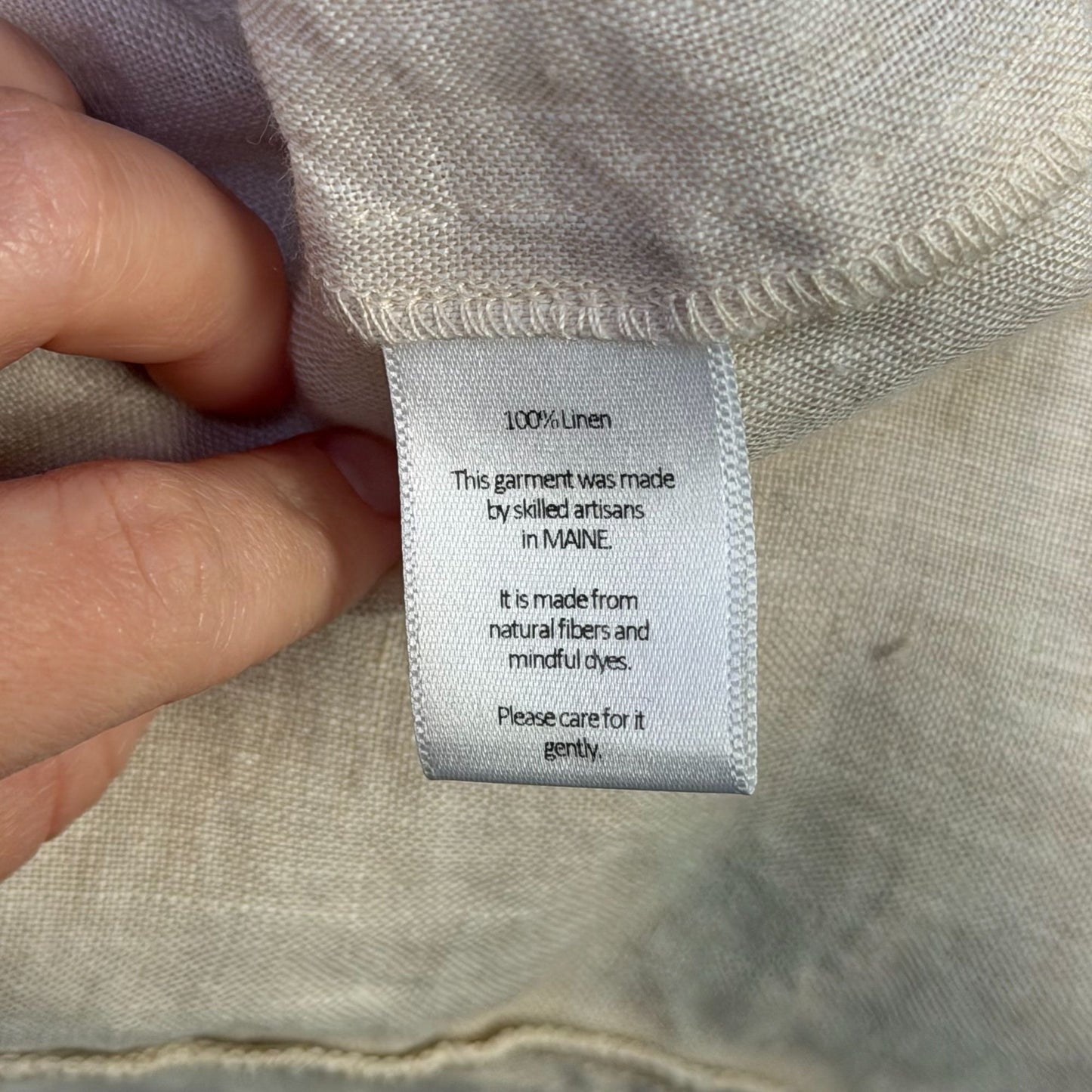 Studio 412 Linen Button-Up Dress Tan M