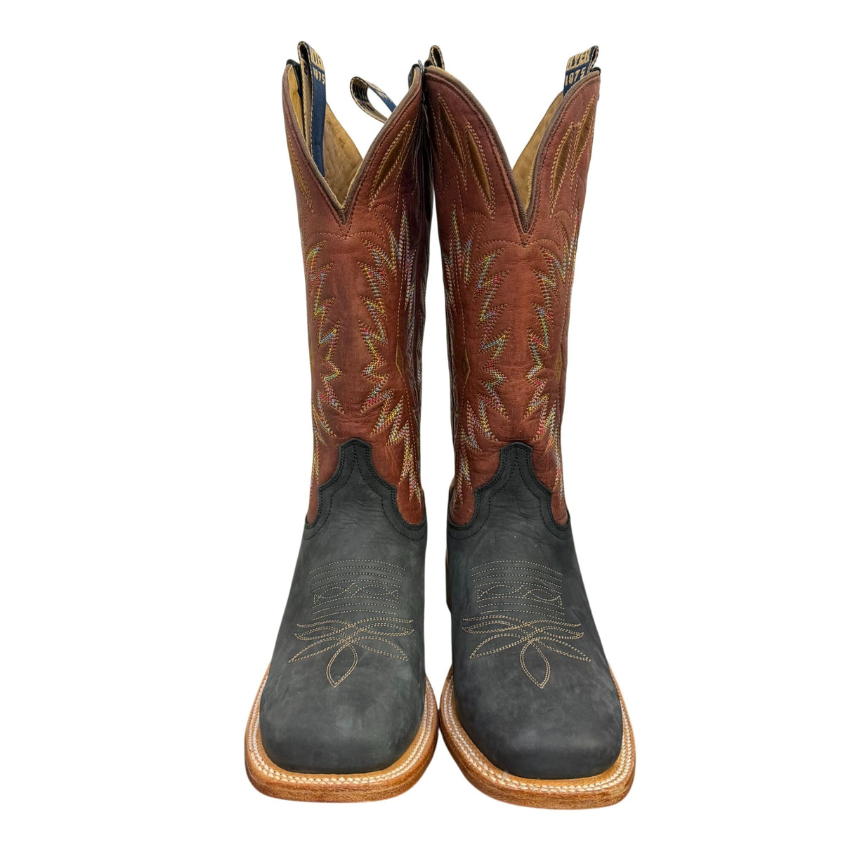 Hyer Cherryvale Black Mule Cowhide Western Boots 7.5