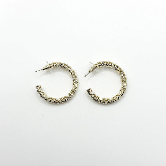 Kendra Scott Gold-Tone Textured Hoop Earrings