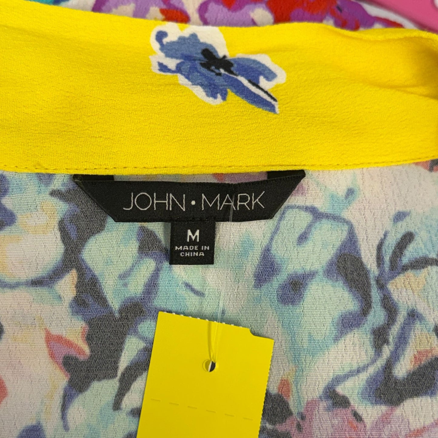 John Mark Open Front Cardigan Kimono Multicolor Floral M