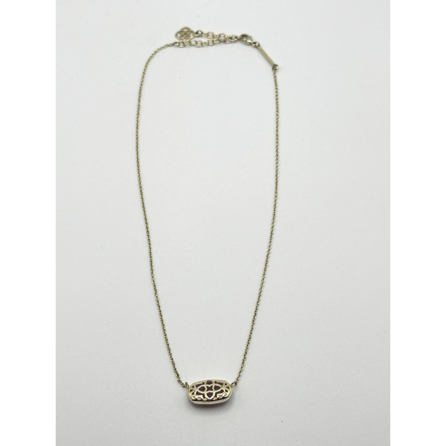 Kendra Scott Elisa Gold-Plated Necklace With Iridescent Opal Stone Pendant