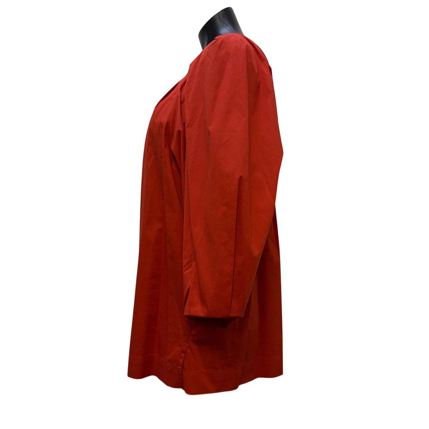 Natori Orange Puffy Blouse L